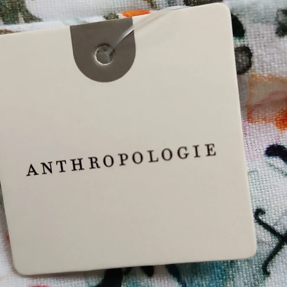Anthropologie White and Multicolor Patterned Napkins Set Of 7 - Picture 3 of 10